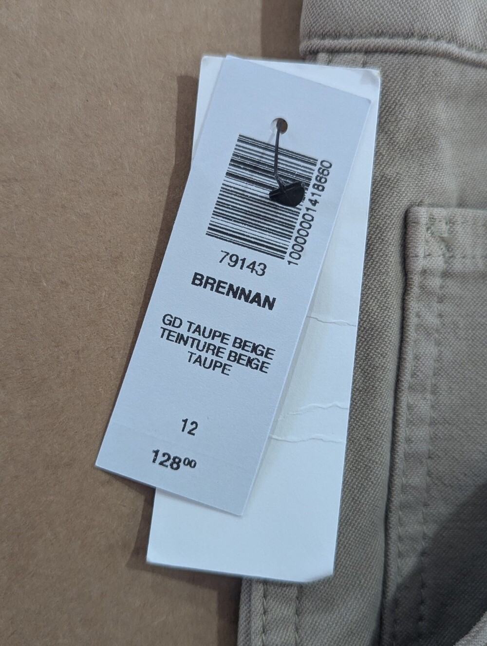 Wilfred Free Aritzia Pants "Brennan" Taupe Tan Carpenter Trousers Sz 12 *NWT - Picture 4 of 14